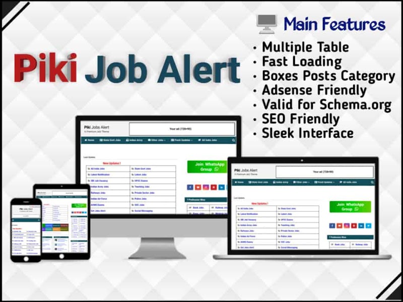 Piki Job Alert the best blogger template for job website