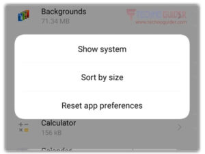 Reset App Preference option