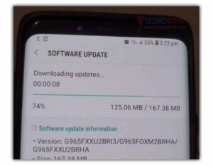 Android OS update option