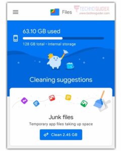 option to clear Junk Files on your Android Device